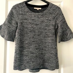 LOFT Tweed Chevron Top